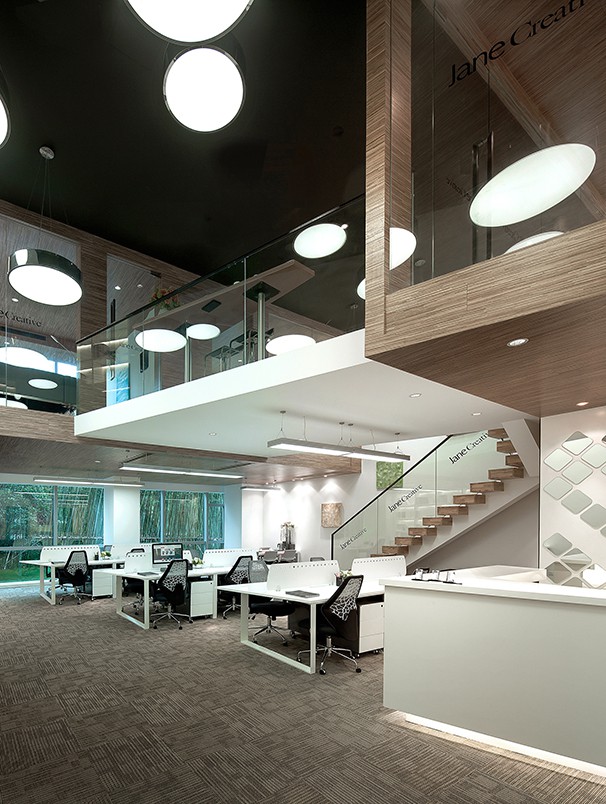 復(fù)式辦公室裝修實景圖