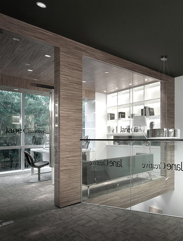 透光玻璃辦公室設(shè)計實景圖